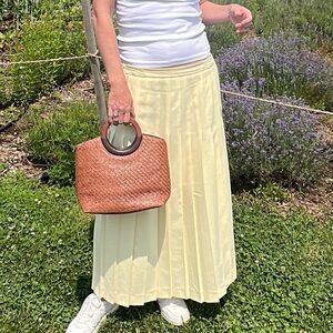 Vintage plus butter yellow Midi Skirt